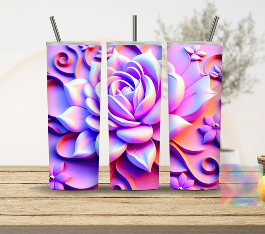 3D Purple Flower