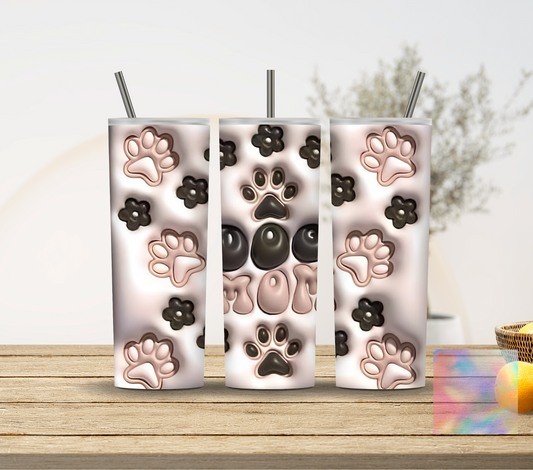 Dog Mom Puff Tumbler