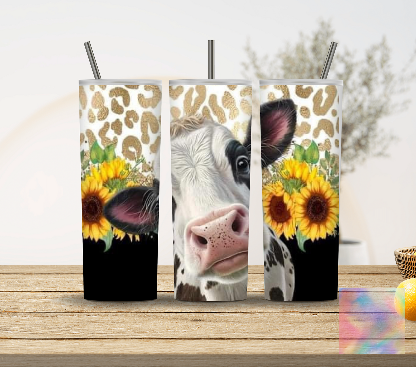 Baby Cow Sunflowers Tumbler