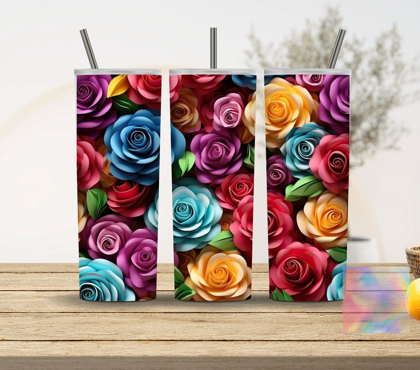 3D Colorful Roses