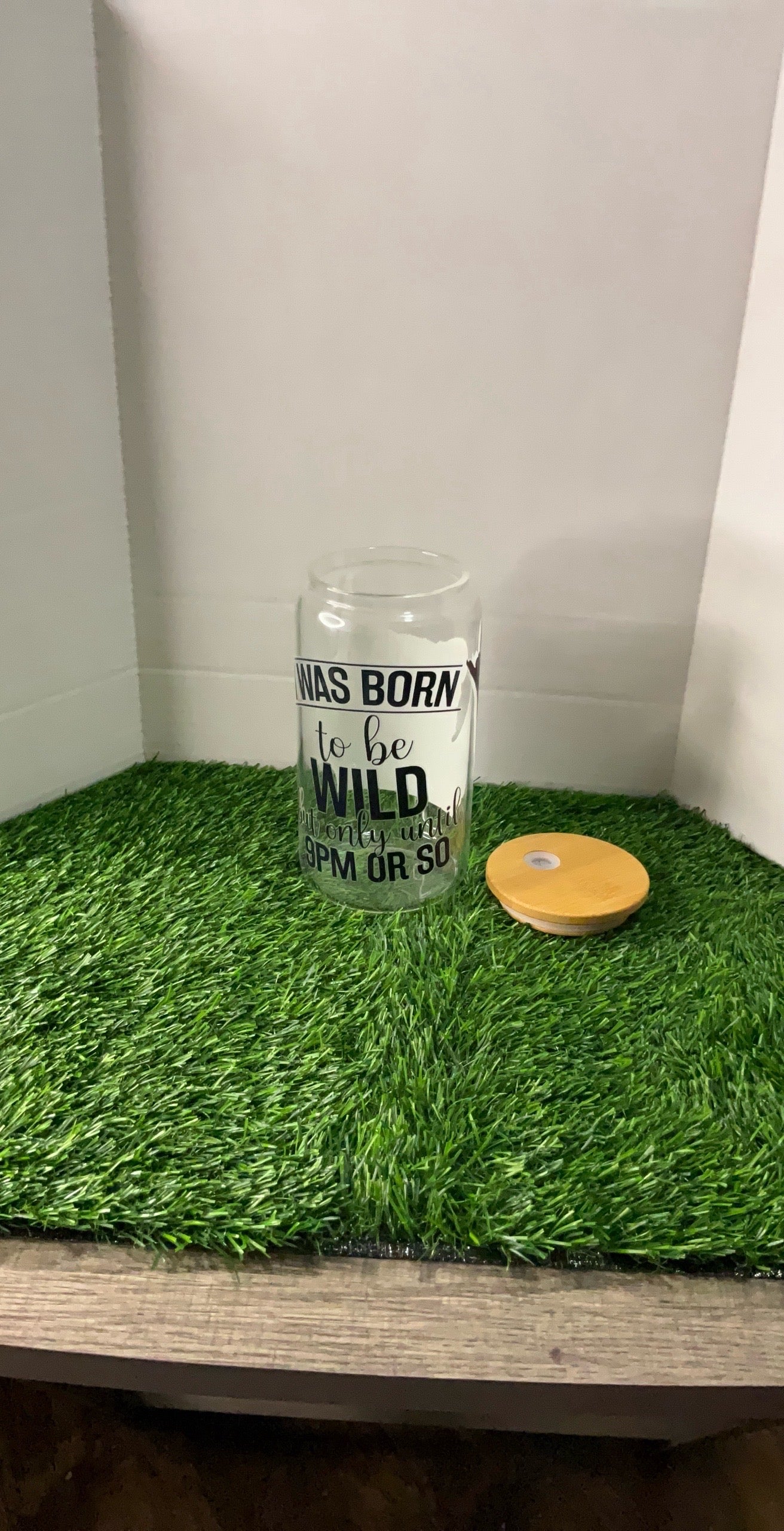 Born 2 Be Wild 16oz Libby Glass Can