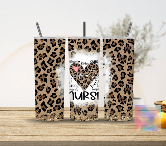 Nurse Leopard Tumbler